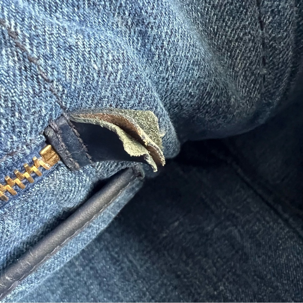 Prada Blue Denim Structured Canapa Tote - Picture 15 of 15